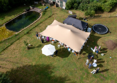 Stretchtent dronefotografie